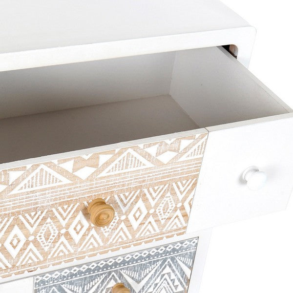 Chest of drawers DKD Home Decor White Wood Metal (48 x 35 x 101 cm)