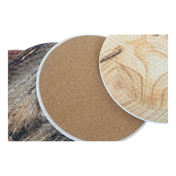 Table Mat DKD Home Decor Cork Dolomite (4 pcs) (20 x 20 x 0.8 cm)