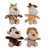 Fluffy toy DKD Home Decor Polyester Animal (4 pcs) (10 x 10 x 14 cm)