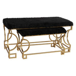 Bench DKD Home Decor Oriental Metal Cloth (2 pcs)