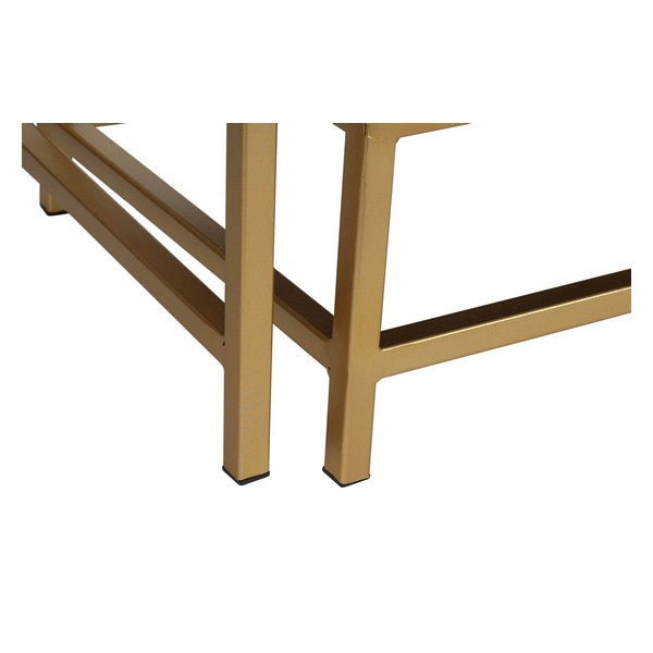 Bench DKD Home Decor Velvet Metal MDF Wood (3 pcs)