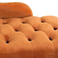 Chaise Longue Sofa DKD Home Decor Toasted Orange Wood (120 x 56 x 78 cm)