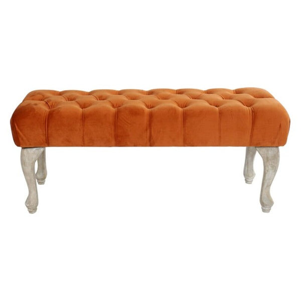 Bench DKD Home Decor Polyester Wood (99 x 40 x 41 cm)