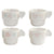 Piece Coffee Cup Set DKD Home Decor Hearts (200 ml) (4 pcs)