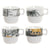 Piece Coffee Cup Set DKD Home Decor Jungle (200 ml) (4 pcs)