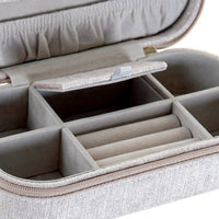 Caja-Joyero DKD Home Decor Terciopelo Beige Poliéster (18 x 10 x 5 cm)