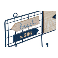 Wall mounted coat hanger DKD Home Decor Beach Metal MDF Wood (40 x 4 x 18 cm)