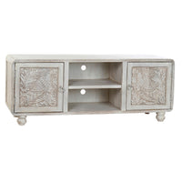 TV furniture DKD Home Decor White Wood Mango wood (152 x 40 x 59 cm)