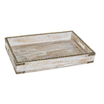 Tray DKD Home Decor Brass Mango wood