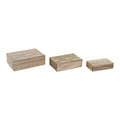 Set of decorative boxes DKD Home Decor Mediterranean Mango wood (3 pcs)