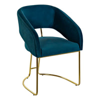 Chair DKD Home Decor Velvet Velvet Brass (55 x 55 x 80 cm)