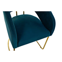 Chair DKD Home Decor Velvet Velvet Brass (55 x 55 x 80 cm)