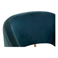 Chair DKD Home Decor Velvet Velvet Brass (55 x 55 x 80 cm)