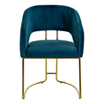 Chair DKD Home Decor Velvet Velvet Brass (55 x 55 x 80 cm)