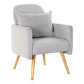 Armchair DKD Home Decor Grey Polyester Pinewood (64 x 69 x 88 cm)