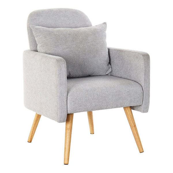 Armchair DKD Home Decor Grey Polyester Pinewood (64 x 69 x 88 cm)