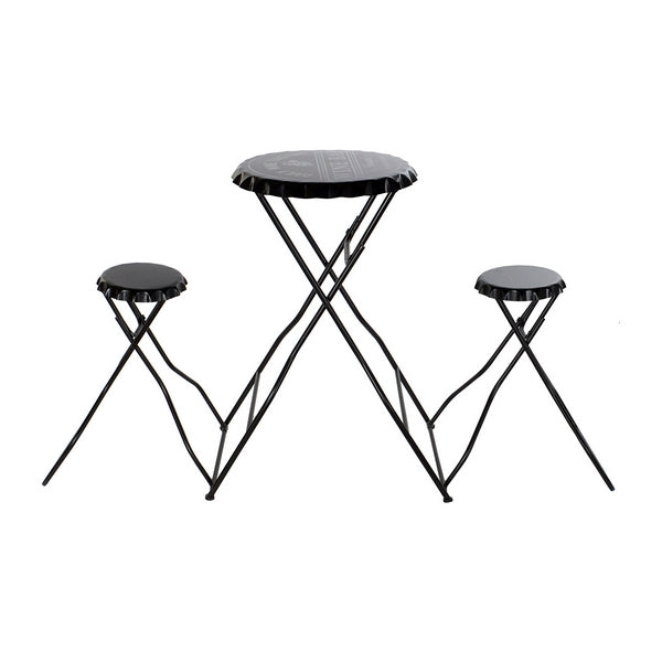 Table set with 2 chairs DKD Home Decor Wine Bar Metal (3 pcs)