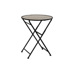 Side table DKD Home Decor Black Metal Bamboo (60 x 60 x 76.5 cm)