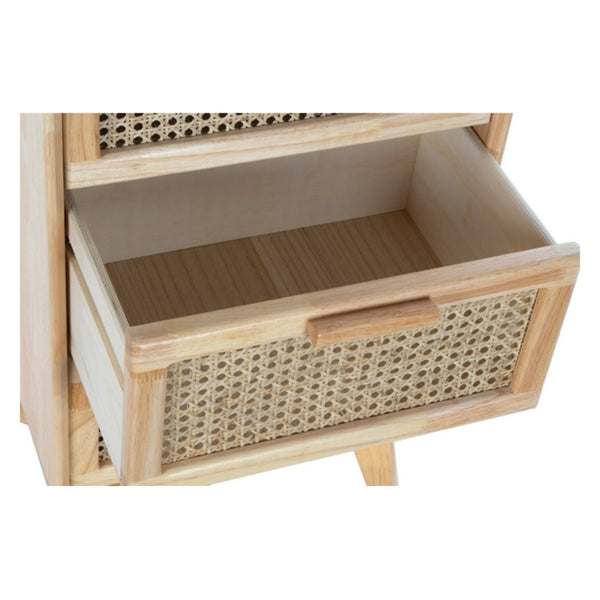 Chest of drawers DKD Home Decor Natural rubber Rattan (40 x 30 x 72 cm)