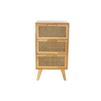 Chest of drawers DKD Home Decor Natural rubber Rattan (40 x 30 x 72 cm)