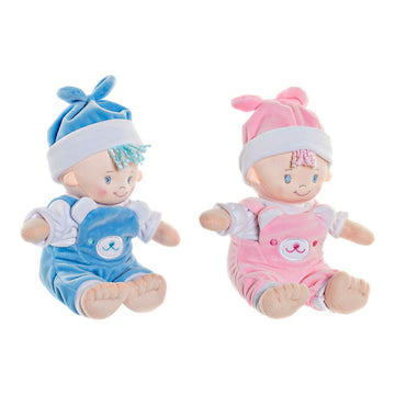 Rag Doll DKD Home Decor Blue Pink Polyester (2 pcs) (18 x 15 x 20 cm)