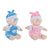 Muñeco de Trapo DKD Home Decor Azul Rosa Poliéster (2 pcs) (18 x 15 x 20 cm)