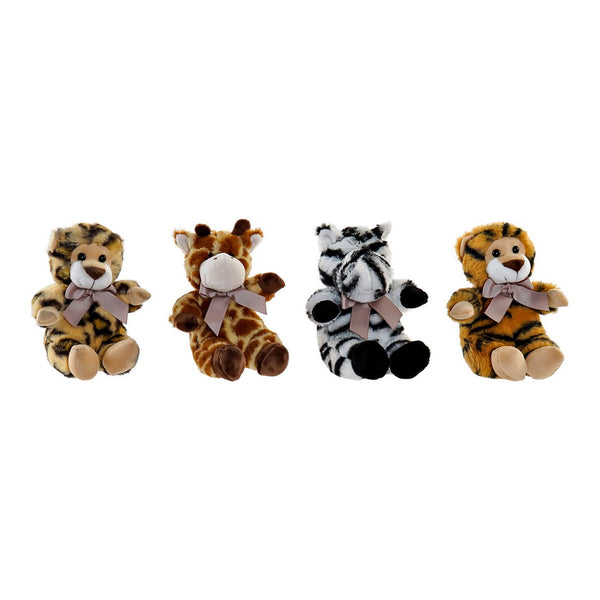 Peluche DKD Home Decor Poliéster Animal (4 pcs) (10 x 10 x 15 cm)