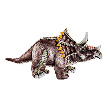 Fluffy toy DKD Home Decor Brown Grey Polyester Dinosaur (62 x 25 x 27 cm)