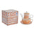 Teapot DKD Home Decor Orange Crystal Porcelain (250 ml) (2 pcs)