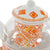 Teapot DKD Home Decor Orange Crystal Porcelain (250 ml) (2 pcs)