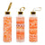 Water bottle DKD Home Decor Orange Borosilicate Glass (550 ml) (3 pcs)