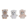 Fluffy toy DKD Home Decor Polyester Bear (3 pcs) (12 x 8 x 14 cm)