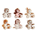 Fluffy toy DKD Home Decor Polyester animals (6 pcs) (13 x 12 x 14 cm)