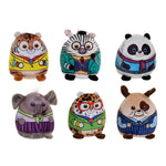 Peluche DKD Home Decor Poliéster Animales (6 pcs) (11 x 9 x 14 cm)