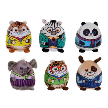 Fluffy toy DKD Home Decor Polyester animals (6 pcs) (11 x 9 x 14 cm)