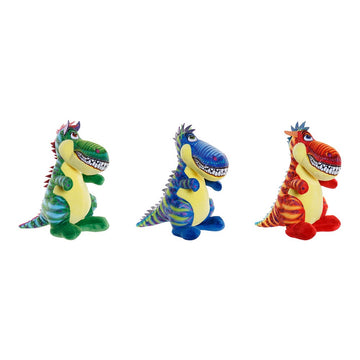 Fluffy toy DKD Home Decor Polyester Dinosaur (3 pcs) (16 x 24 x 26 cm)