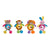 Rattle Cuddly Toy DKD Home Decor Polyester (15 x 6 x 30 cm) (4 pcs)