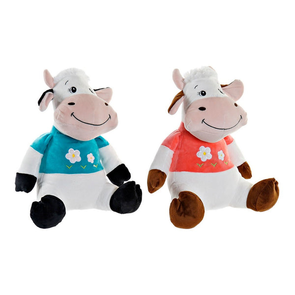 Peluche DKD Home Decor Poliéster Vaca (2 pcs) (38 x 29 x 36 cm)