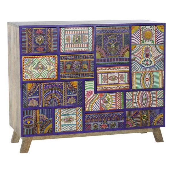 Chest of drawers DKD Home Decor Folk Multicolour Mango wood (110 x 35 x 88 cm)