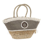 Bolso DKD Home Decor Conchas Poliéster Seagrass (52 x 18 x 50 cm)