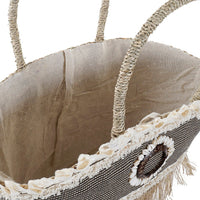 Bolso DKD Home Decor Conchas Poliéster Seagrass (52 x 18 x 50 cm)