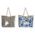 Bag DKD Home Decor Flowers Polyester (2 pcs) (48 x 15 x 58 cm)