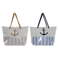 Bag DKD Home Decor Anchor Polyester Cotton (38 x 14 x 37 cm) (2 pcs)