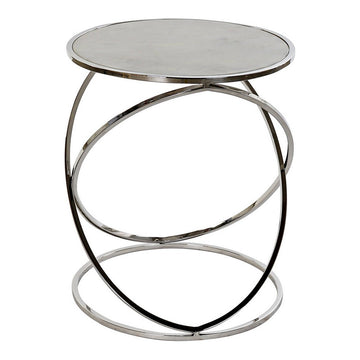 Side Table DKD Home Decor Stone Steel (48 x 48 x 57 cm)