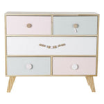 Chest of drawers DKD Home Decor Children's Paolownia wood (80 x 30 x 69 cm)