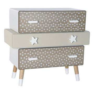 Chest of drawers DKD Home Decor Paolownia wood Stars (70 x 30 x 63 cm)