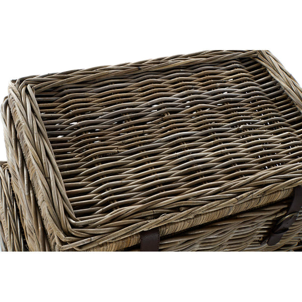 Chest DKD Home Decor Polyurethane Rattan (2 pcs) (75 x 55 x 45 cm) (61 x 42 x 33 cm)