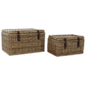 Chest DKD Home Decor Polyurethane Rattan (2 pcs) (75 x 55 x 45 cm) (61 x 42 x 33 cm)