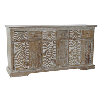 TV furniture DKD Home Decor White Mango wood (142 x 38 x 73 cm)