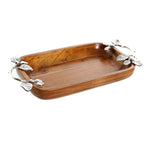 Bandeja DKD Home Decor Aluminio Acacia (36 x 18 x 3 cm)